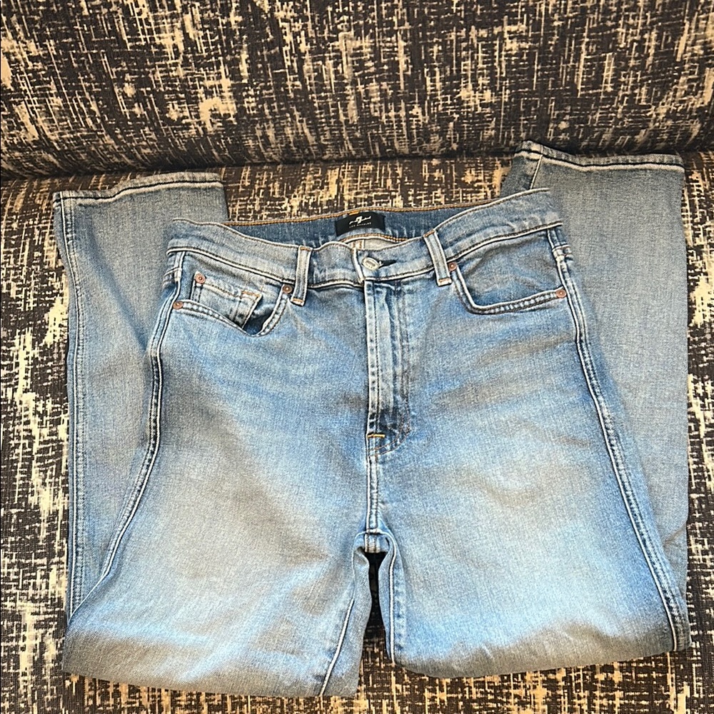 7 For All Mankind  Straight Cropped Jeans